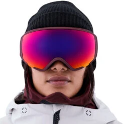 Anon WM1 MFI With Spare Snowboardbrille Mulberry/Prcv Sunny Red + Prcv Burst Damen -Skiausrüstung anon wm1 mfi spare 19176106600 03 gross