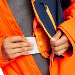 Burton [ak] Gore-Tex Cyclic Schneejacke Clownfish Orange/Dress Blue Herren -Skiausrüstung burton ak gore tex cyclic jacket 10002108802 03 gross