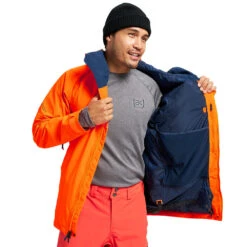 Burton [ak] Gore-Tex Cyclic Schneejacke Clownfish Orange/Dress Blue Herren -Skiausrüstung burton ak gore tex cyclic jacket 10002108802 04 gross