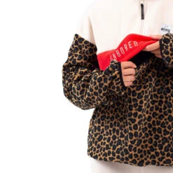 Eivy Ball Fleece Mid Layer Offwhite & Leopard Damen -Skiausrüstung eivy ball fleece 6221190218 6066 02 gross