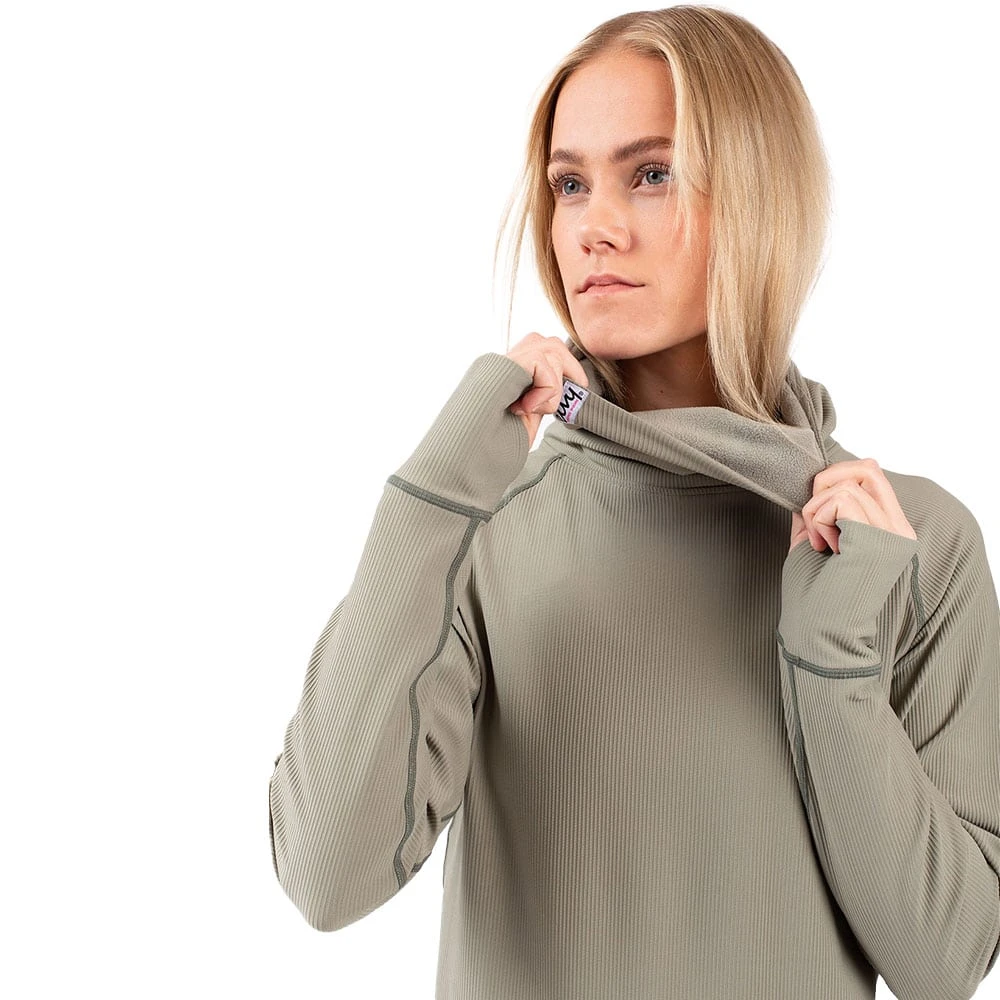 Eivy Icecold Gaiter Rib Funktionsshirt Faded Oak Damen 2 Eivy Icecold Gaiter Rib Funktionsshirt Faded Oak Damen – Bild 2