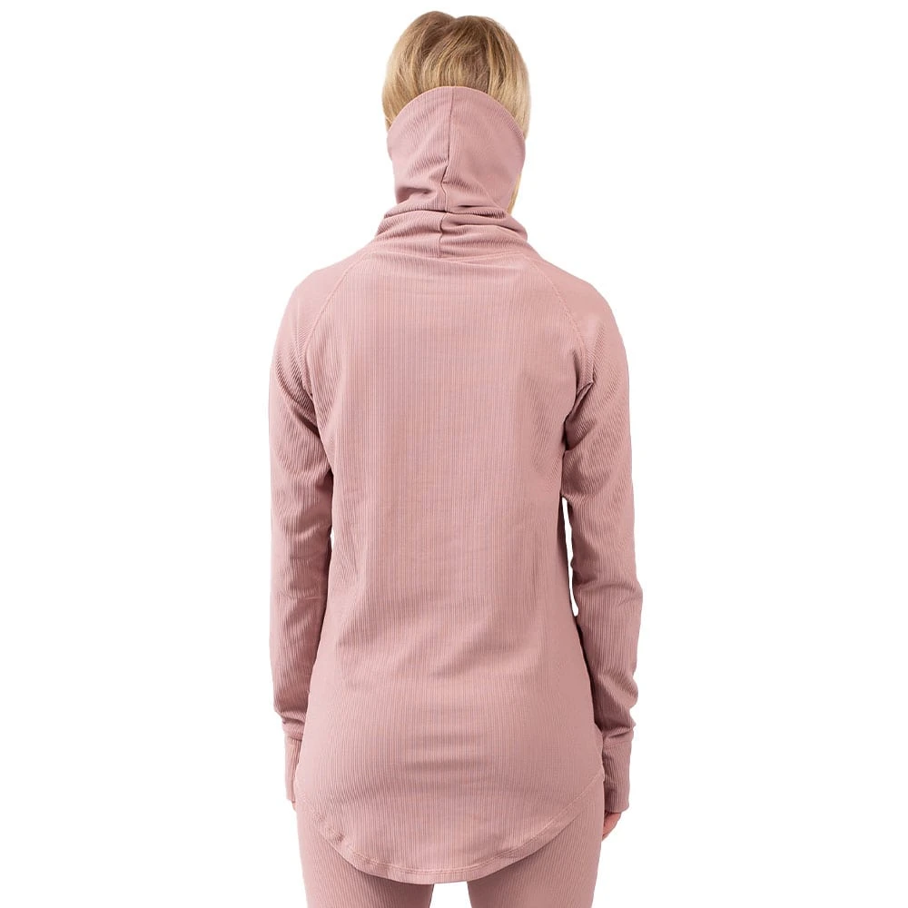 Eivy Icecold Gaiter Rib Langarmshirt Faded Woodrose Damen 4 Eivy Icecold Gaiter Rib Langarmshirt Faded Woodrose Damen – Bild 4
