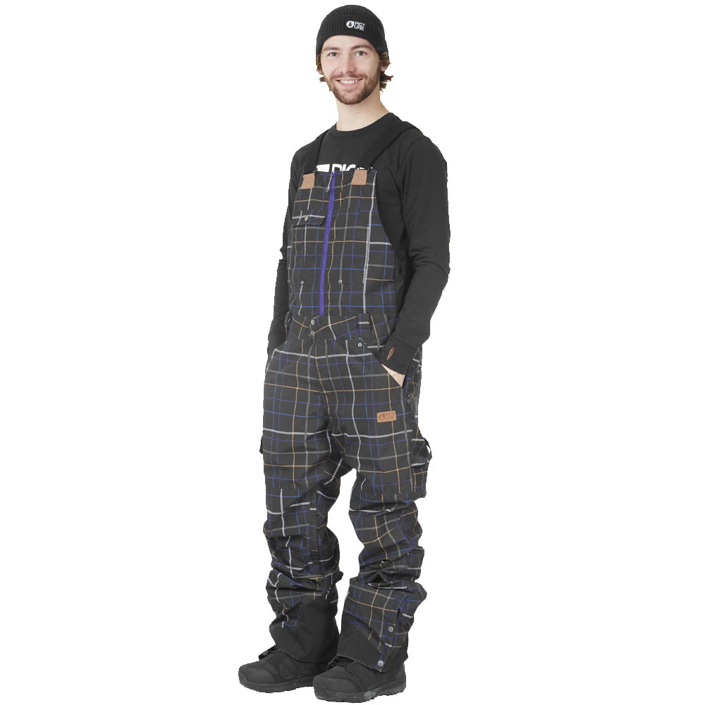 Picture Yakoumo Bib Latz-Wintersporthose Black Tartan Herren 2 Picture Yakoumo Bib Latz-Wintersporthose Black Tartan Herren – Bild 2