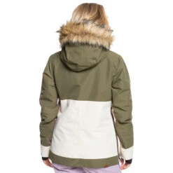 Roxy Shelter Skijacke Burnt Olive Damen 10 Roxy Shelter Skijacke Burnt Olive Damen -Skiausrüstung roxy shelter jacket erjtj03327 gpz0 02 gross