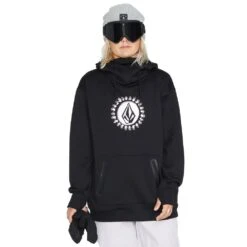 Volcom Spring Shred Kapuzensweatshirt Black Damen -Skiausrüstung volcom spring shred hoodie h4152303 blk 02 grossbNuhoTH0Zy6zC